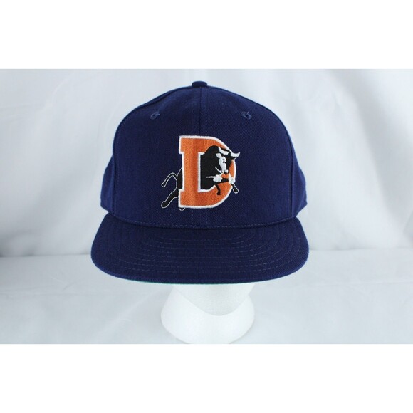 Vintage Durham Bulls New Era Mens 7 3/8 Fitted Hat Cap Made In USA Baseball 80's - Picture 1 of 9